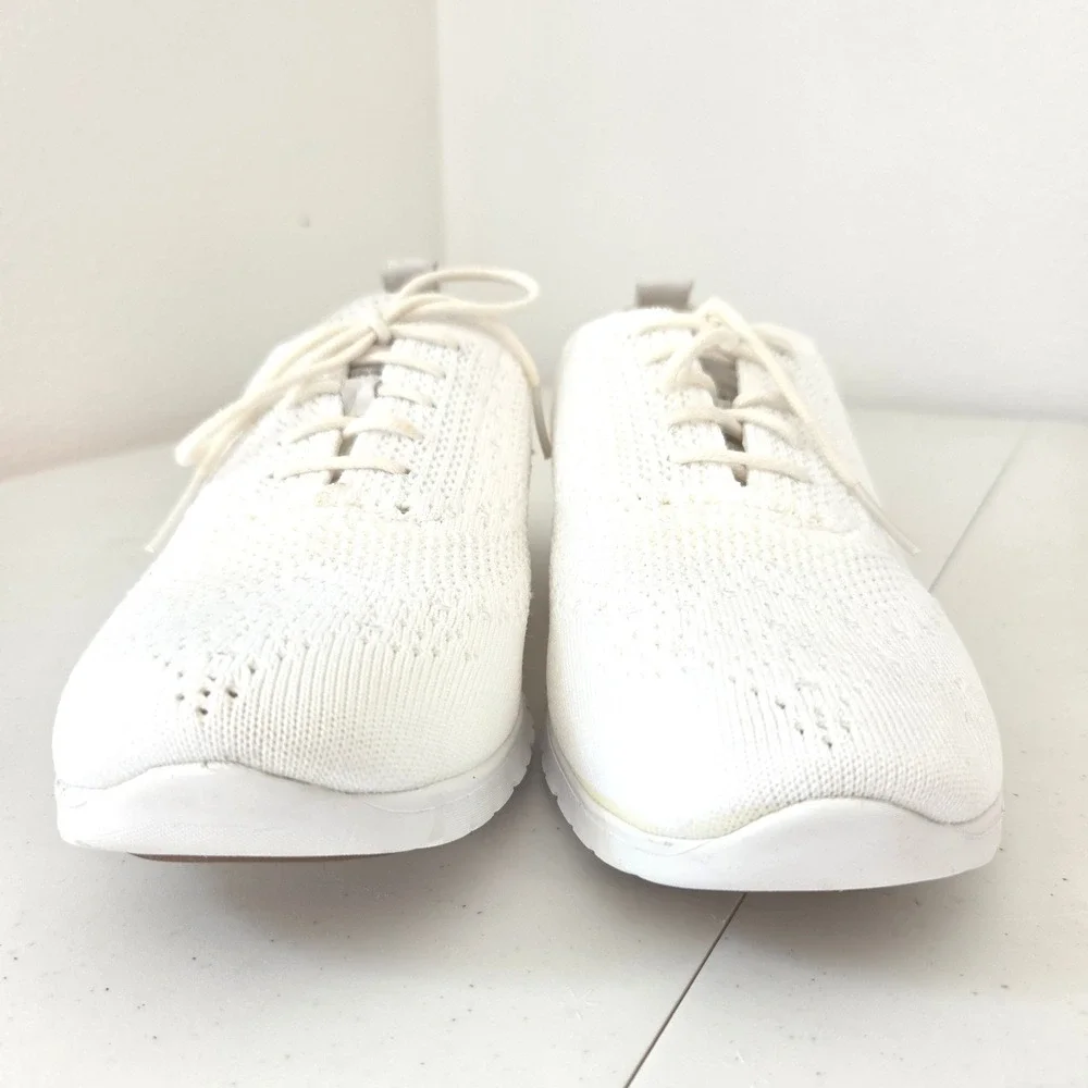 Cole Haan Zerogrand Stitchlite White Knit Wingtip Oxford Sneakers W06731 W 9.5B